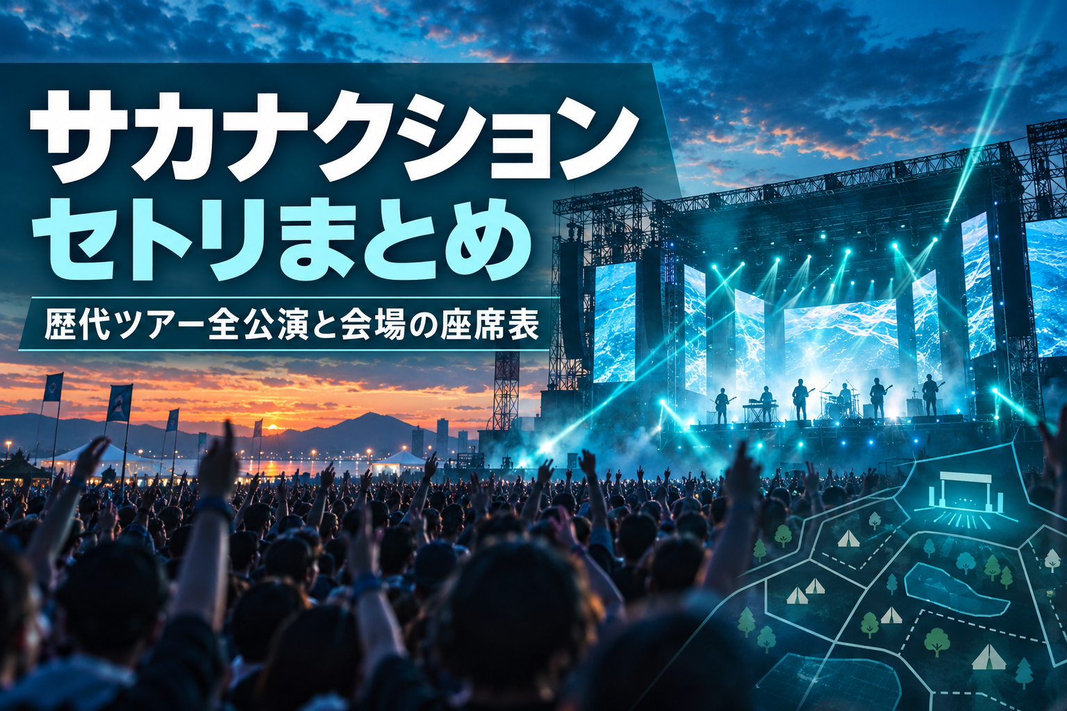 サカナクションのセトリまとめ｜歴代ツアー全公演と会場の座席表